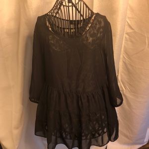 Black sheer shirt